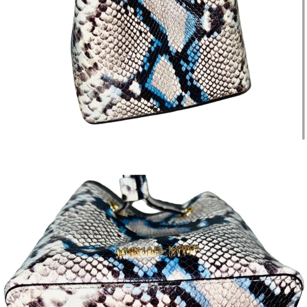 Michael Kors Purse Suri Python Embossed Leather B… - image 6